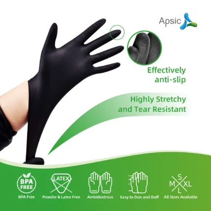Black Plastic Glove